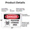Signmission Pesticide Storage Area Danger Sign, Aluminum, 24in W x 18in L, 2PK OS-2PACK-DS-A-1824-L-1522 - alternate 5
